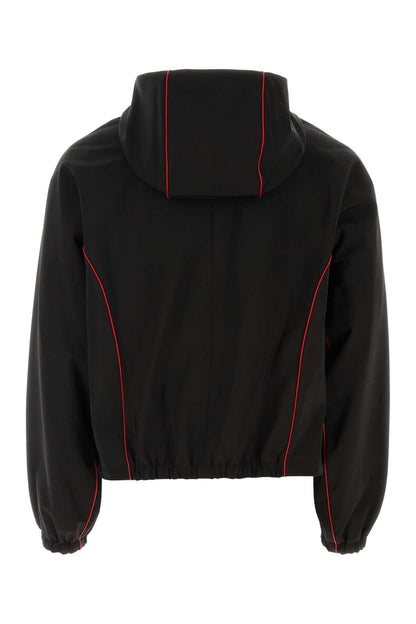 Salvatore Ferragamo Men Black Polyester Blend Jacket by Luosophy