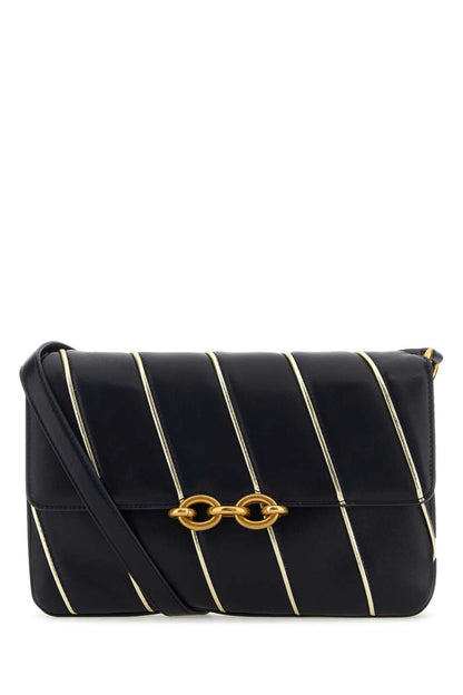 Saint Laurent Women Two-Tone Leather Le Maillon Shoulder Bag by Luosophy