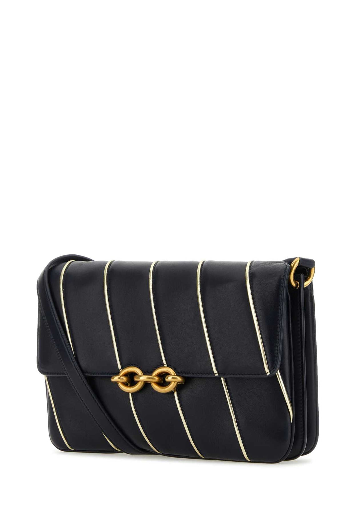 Saint Laurent Women Two-Tone Leather Le Maillon Shoulder Bag by Luosophy