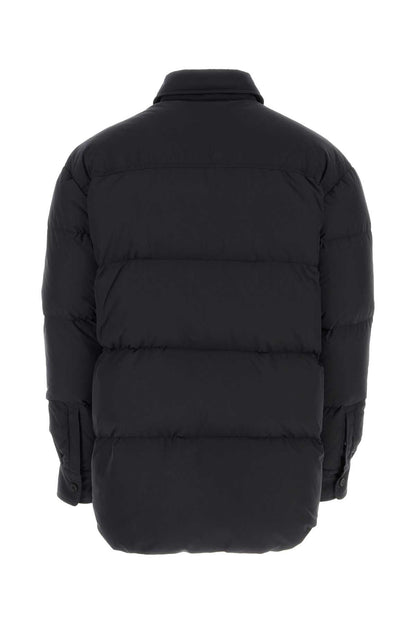 Off White Men Black Polyester Down Jacket by Luosophy