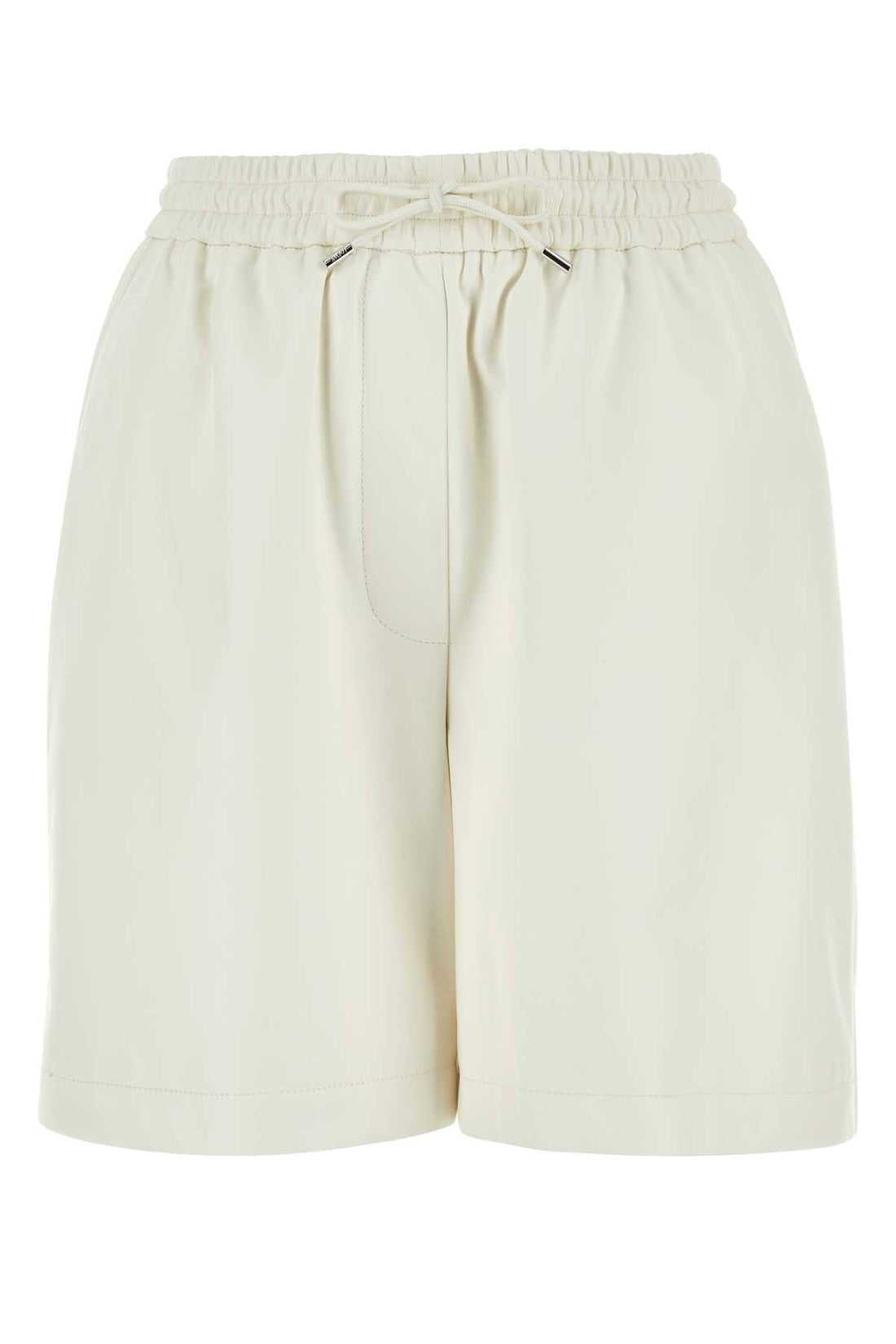 Loewe Women White Leather Shorts by Luosophy