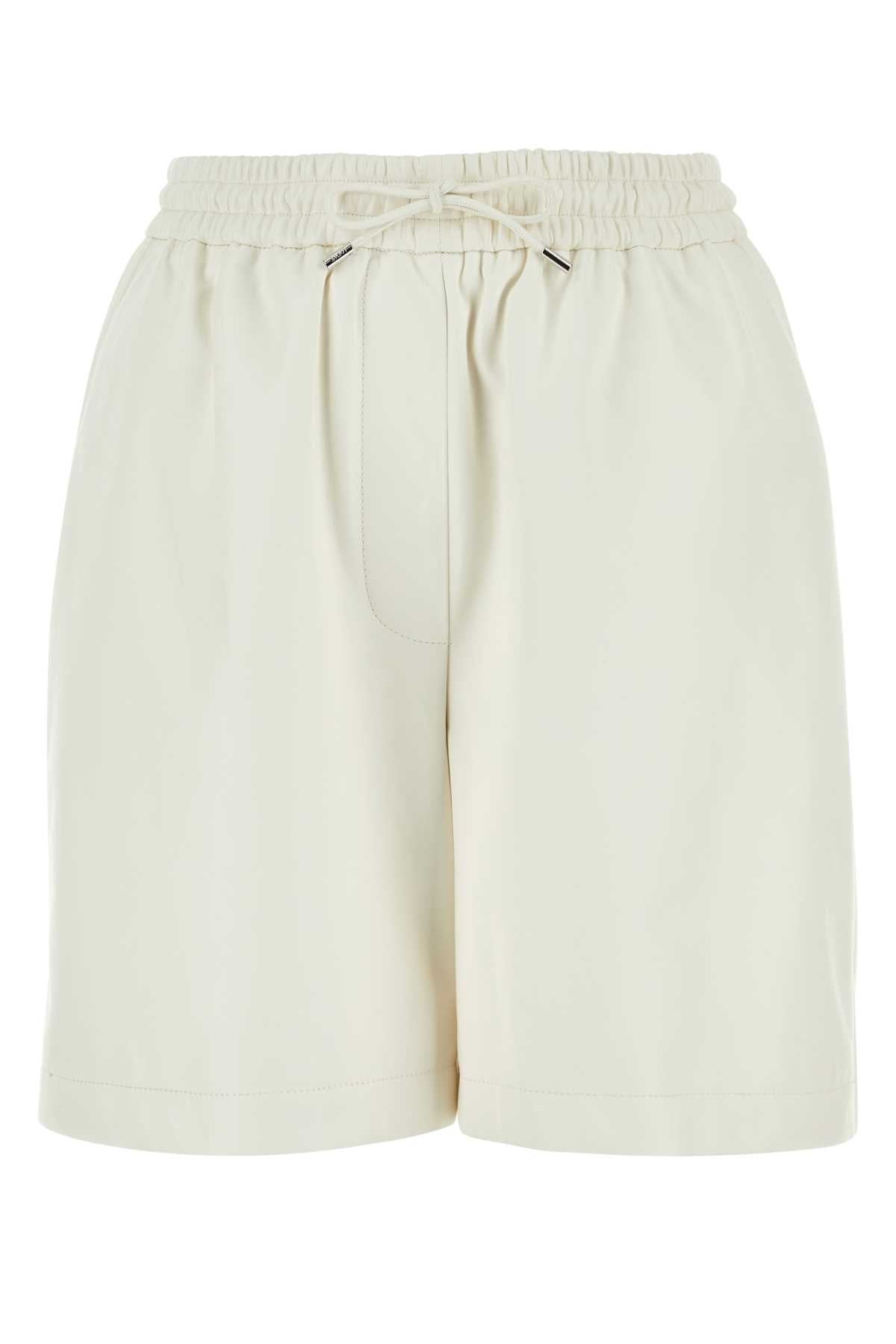 Loewe Women White Leather Shorts by Luosophy