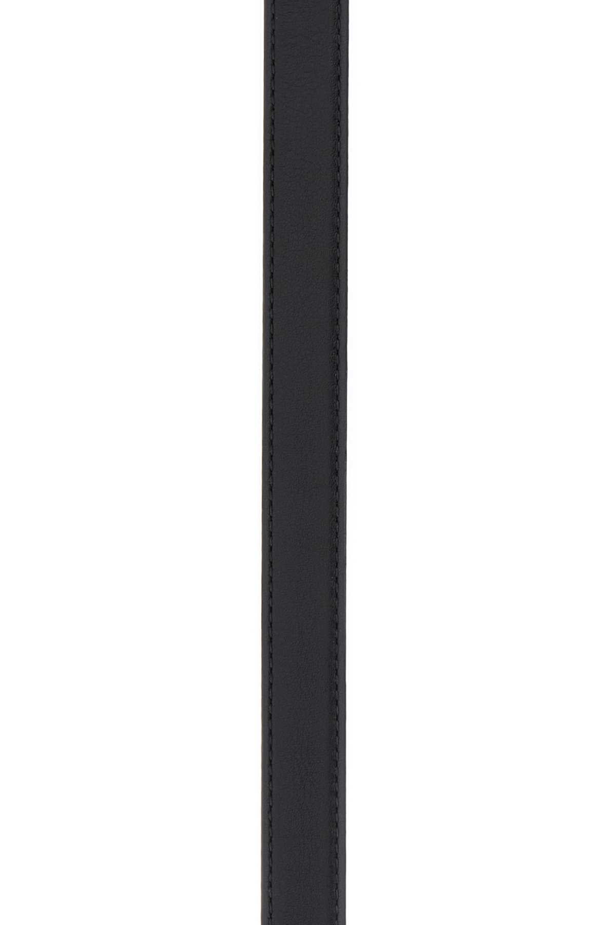 Alexander Mcqueen Men Black Leather Belt by Luosophy