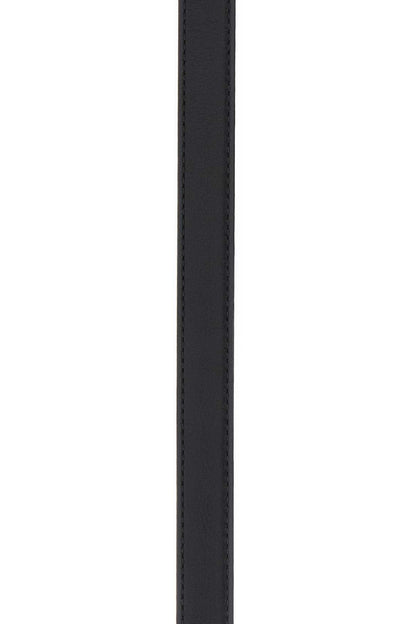 Alexander Mcqueen Men Black Leather Belt by Luosophy