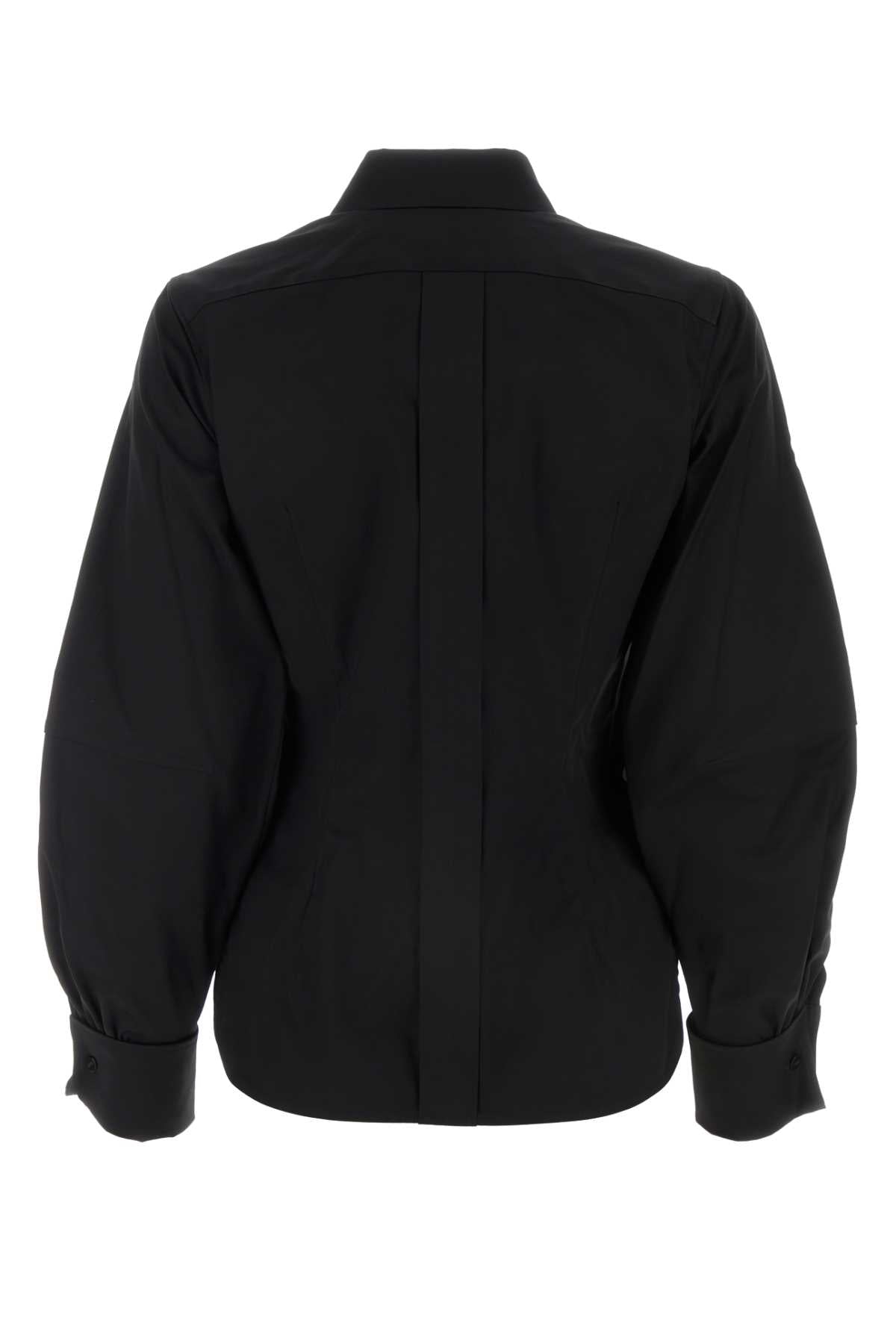 Max Mara Women Black Stretch Poplin Pagina Shirt by Luosophy