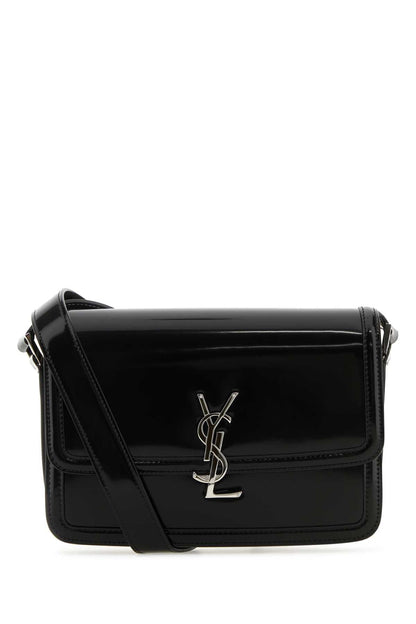 Saint Laurent Men Black Leather Solferino Medium Crossbody Bag by Luosophy