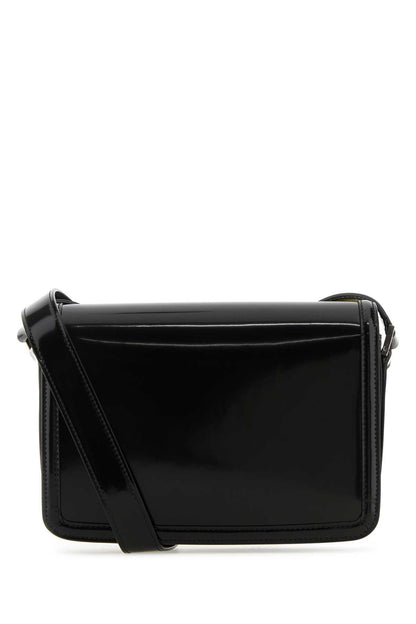 Saint Laurent Men Black Leather Solferino Medium Crossbody Bag by Luosophy
