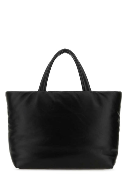 Saint Laurent Men Black Nappa Leather Saint Laurent Shopping Bag by Luosophy