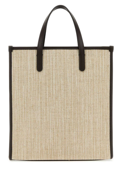 Dolce &amp; Gabbana Men Sand Canvas Small Shopping Bag by Luosophy