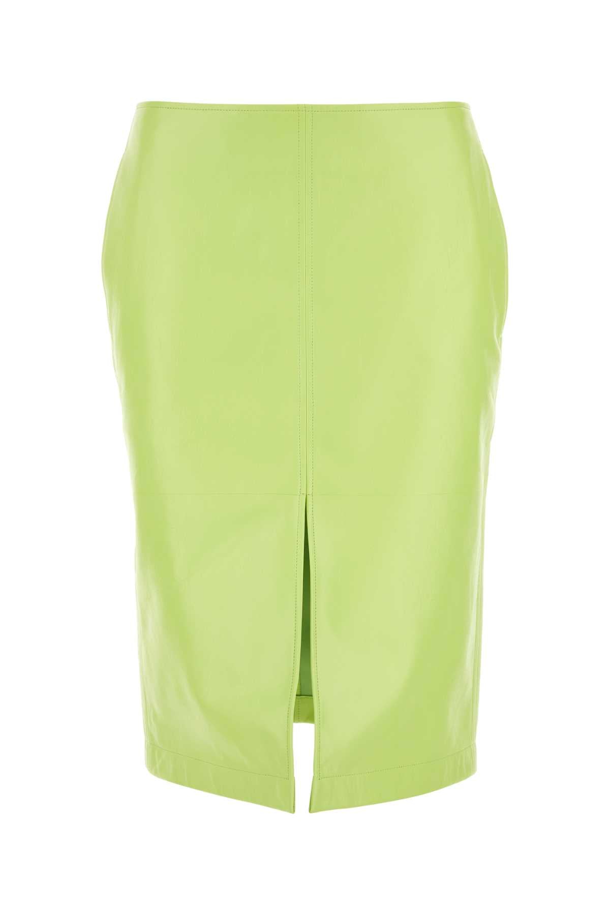 Bottega Veneta Women Fluo Yellow Shearling Skirt by Luosophy