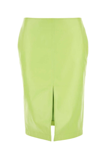 Bottega Veneta Women Fluo Yellow Shearling Skirt by Luosophy
