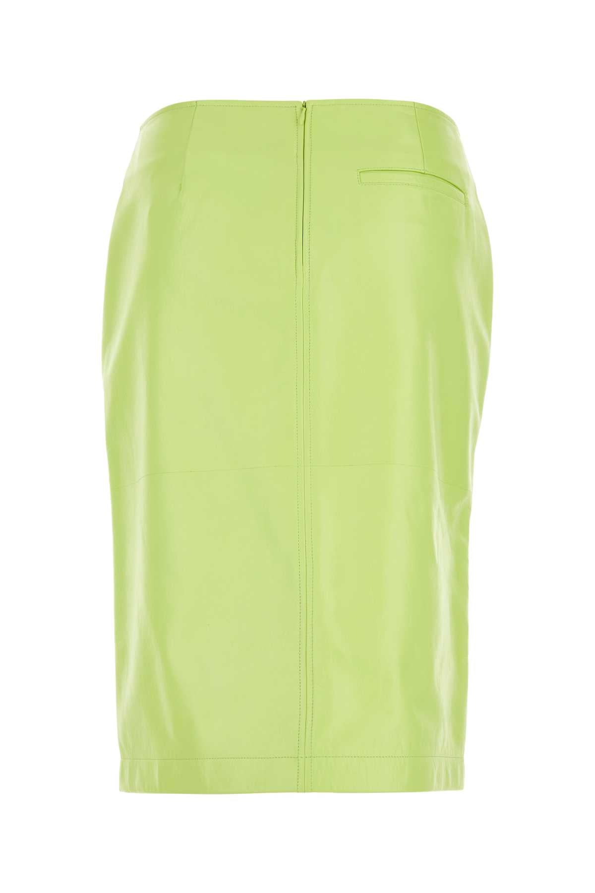 Bottega Veneta Women Fluo Yellow Shearling Skirt by Luosophy