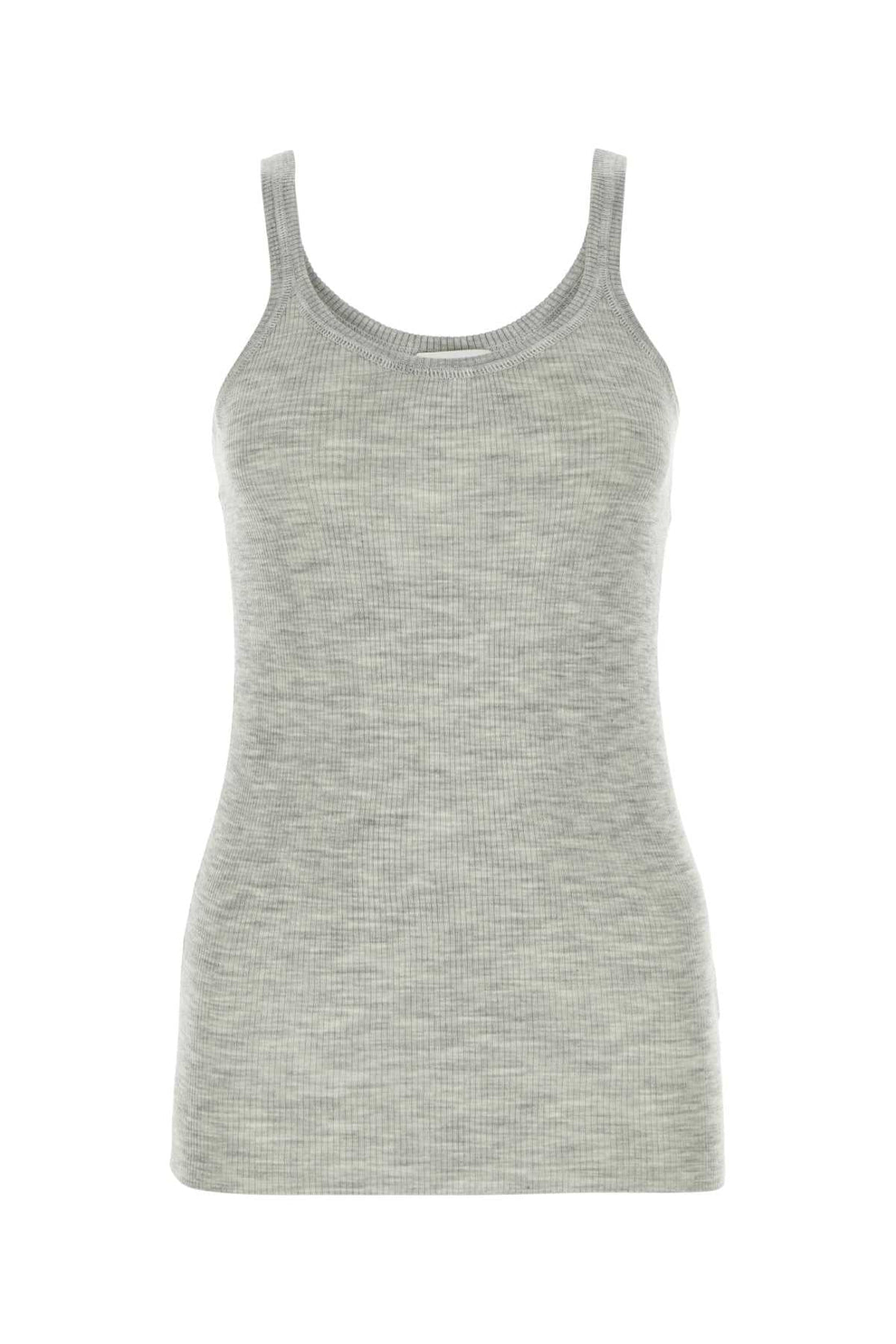 Bottega Veneta Women Melange Grey Wool Tank Top by Luosophy