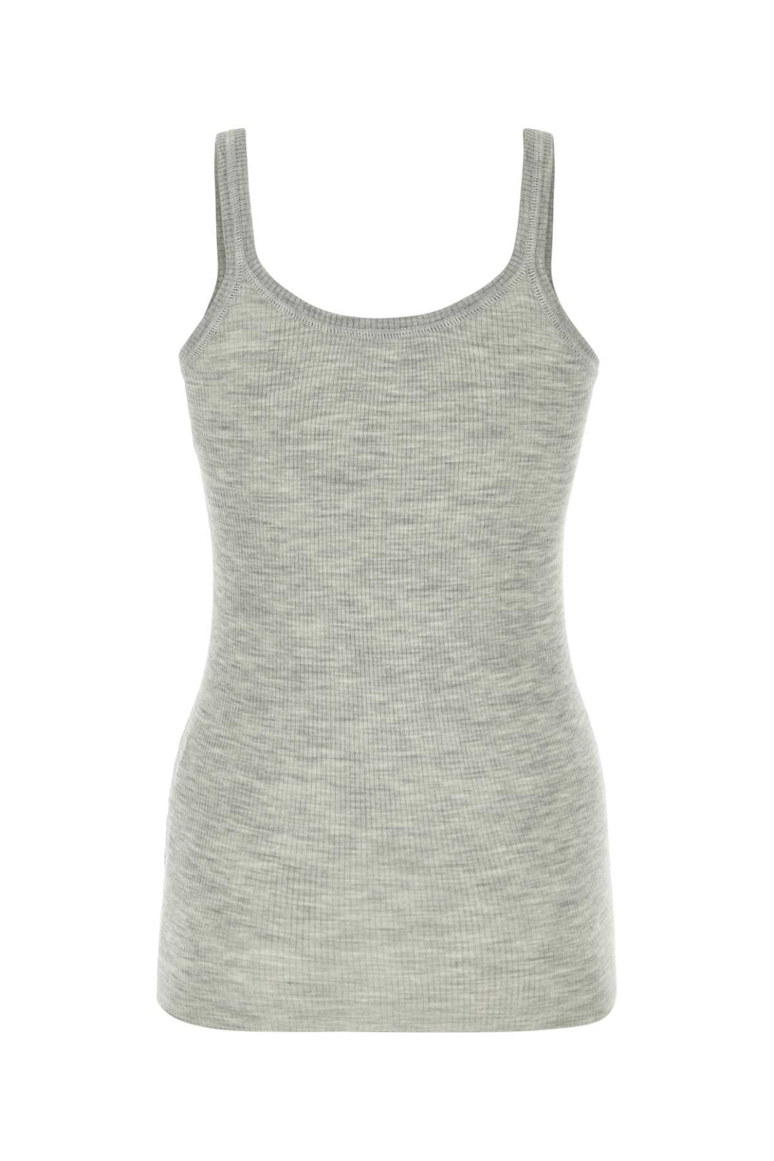 Bottega Veneta Women Melange Grey Wool Tank Top by Luosophy