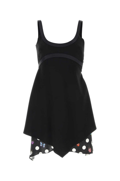 Versace Women Black Acetate Blend Mini Dress by Luosophy