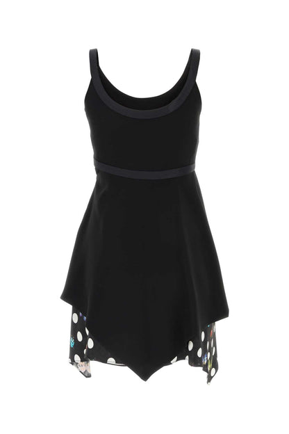 Versace Women Black Acetate Blend Mini Dress