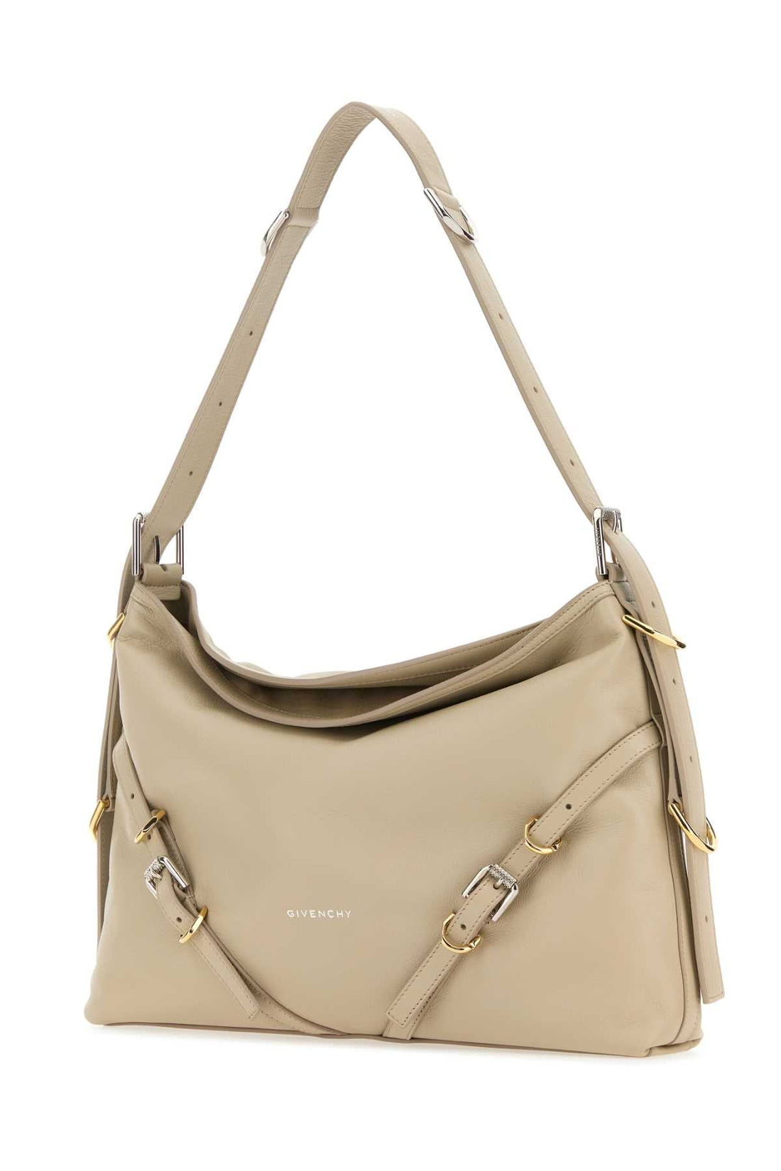 Givenchy Women Sand Leather Medium Voyou Shoulder Bag by Luosophy