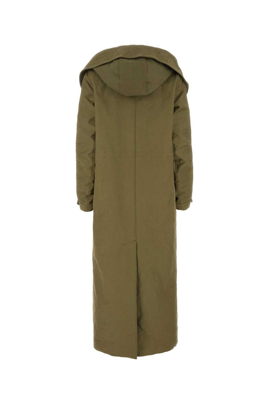 Prada Women Army Green Nylon Parka by Luosophy