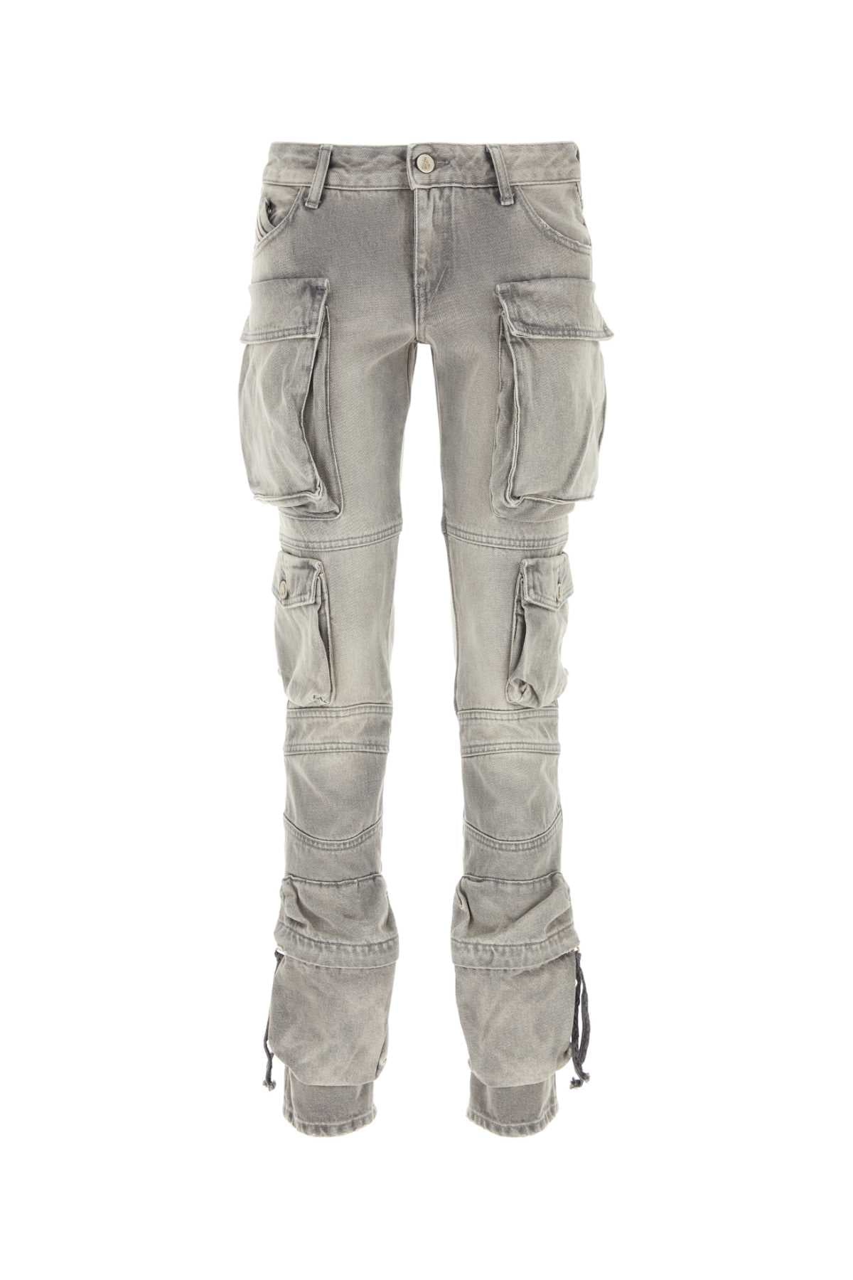 The Attico Women Grey Denim Jeans by Luosophy