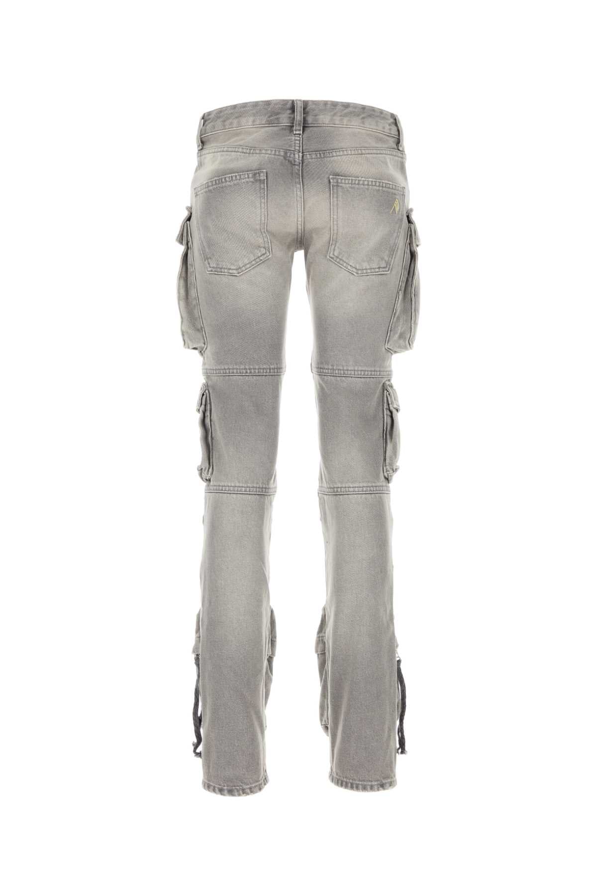 The Attico Women Grey Denim Jeans by Luosophy