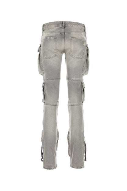 The Attico Women Grey Denim Jeans by Luosophy