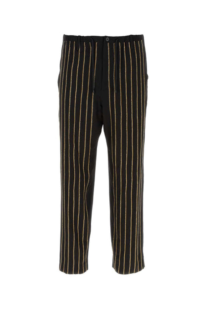 Dries Van Noten Men Black Viscose Blend Pant by Luosophy