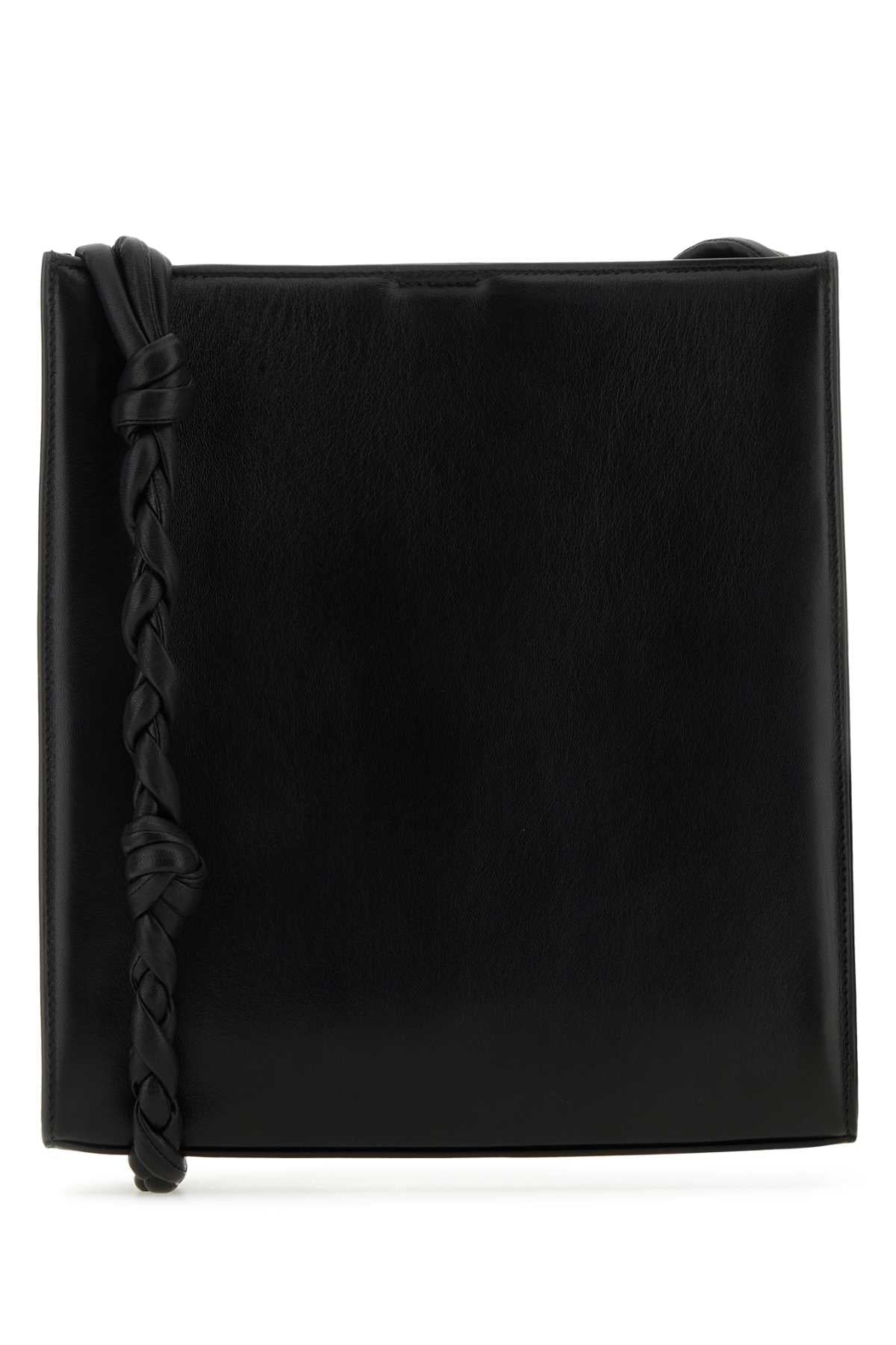 Jil Sander Women Black Leather Medium Tangle Shoulder Bag by Luosophy