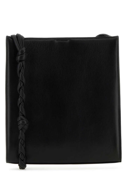 Jil Sander Women Black Leather Medium Tangle Shoulder Bag by Luosophy