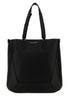 Alexander Mcqueen Men Black Leather Medium Edge Shopping Bag by Luosophy