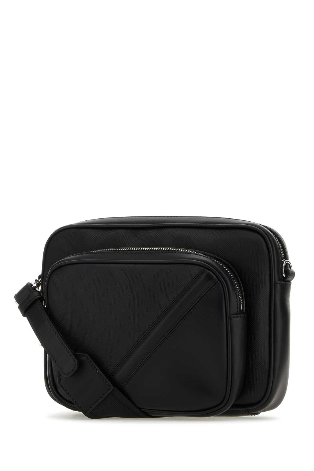 Fendi Men Black Leather Camera Case Duo Fendi Crossbody Bag by Luosophy