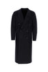 Fendi Men Navy Blue Wool Blend Coat by Luosophy