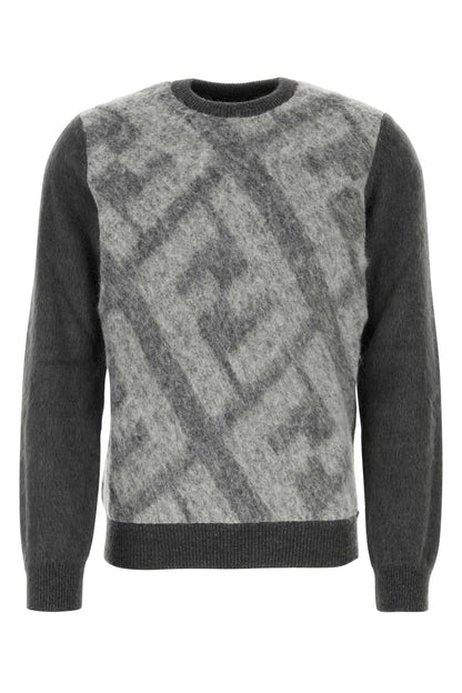 Fendi Men Embroidered Wool Blend Sweater by Luosophy