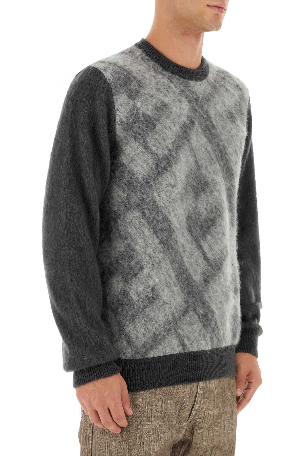 Fendi Men Embroidered Wool Blend Sweater by Luosophy