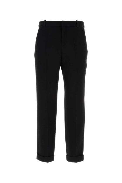 Balmain Men Black Wool Pant by Luosophy