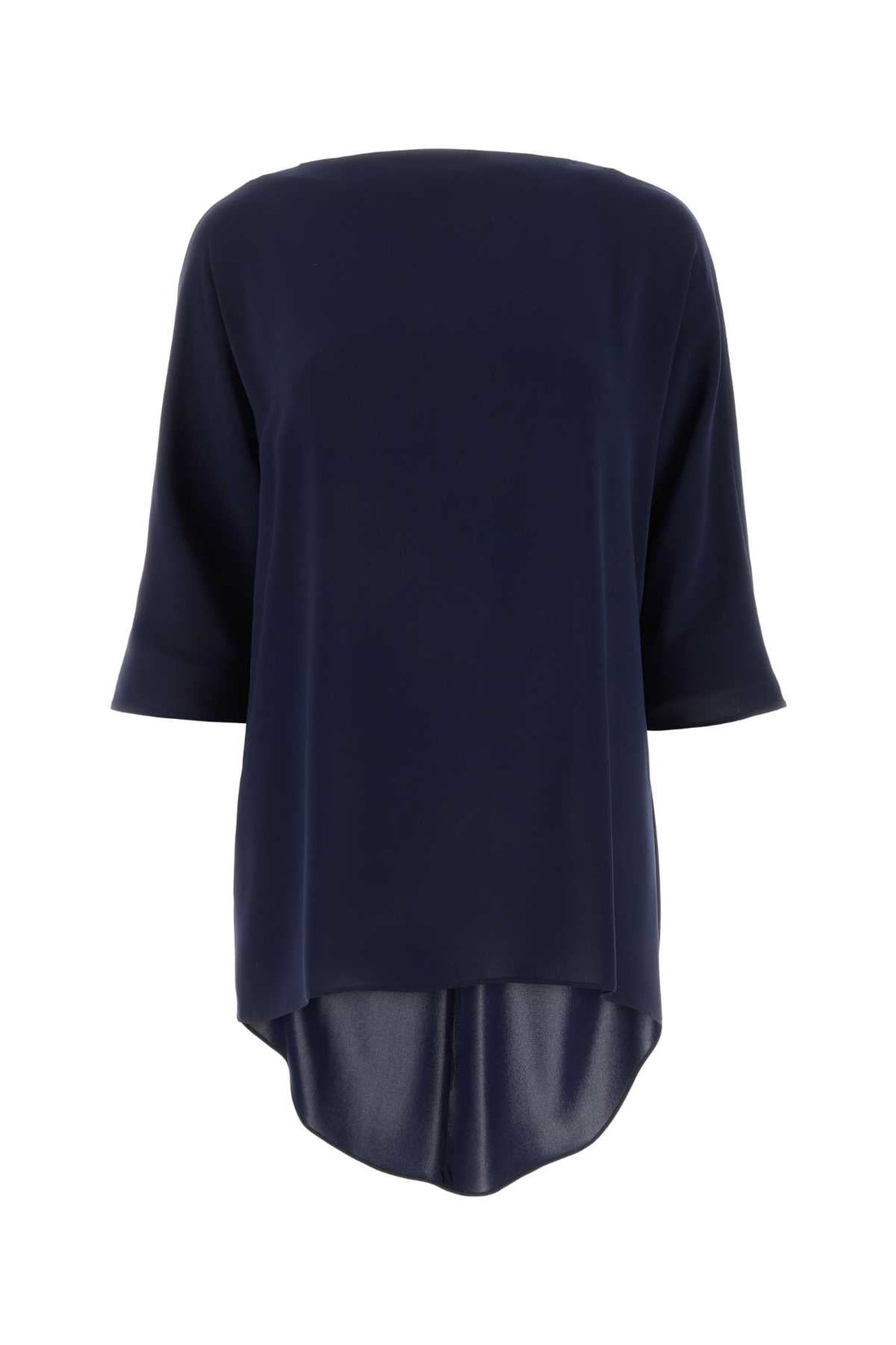 Max Mara Women Midnight Blue Triacetate Blend Ferro Blouse by Luosophy