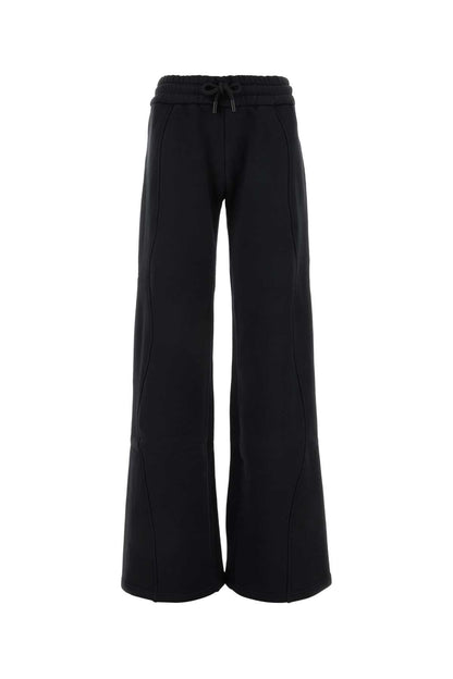 Off White Women Black Cotton Joggers