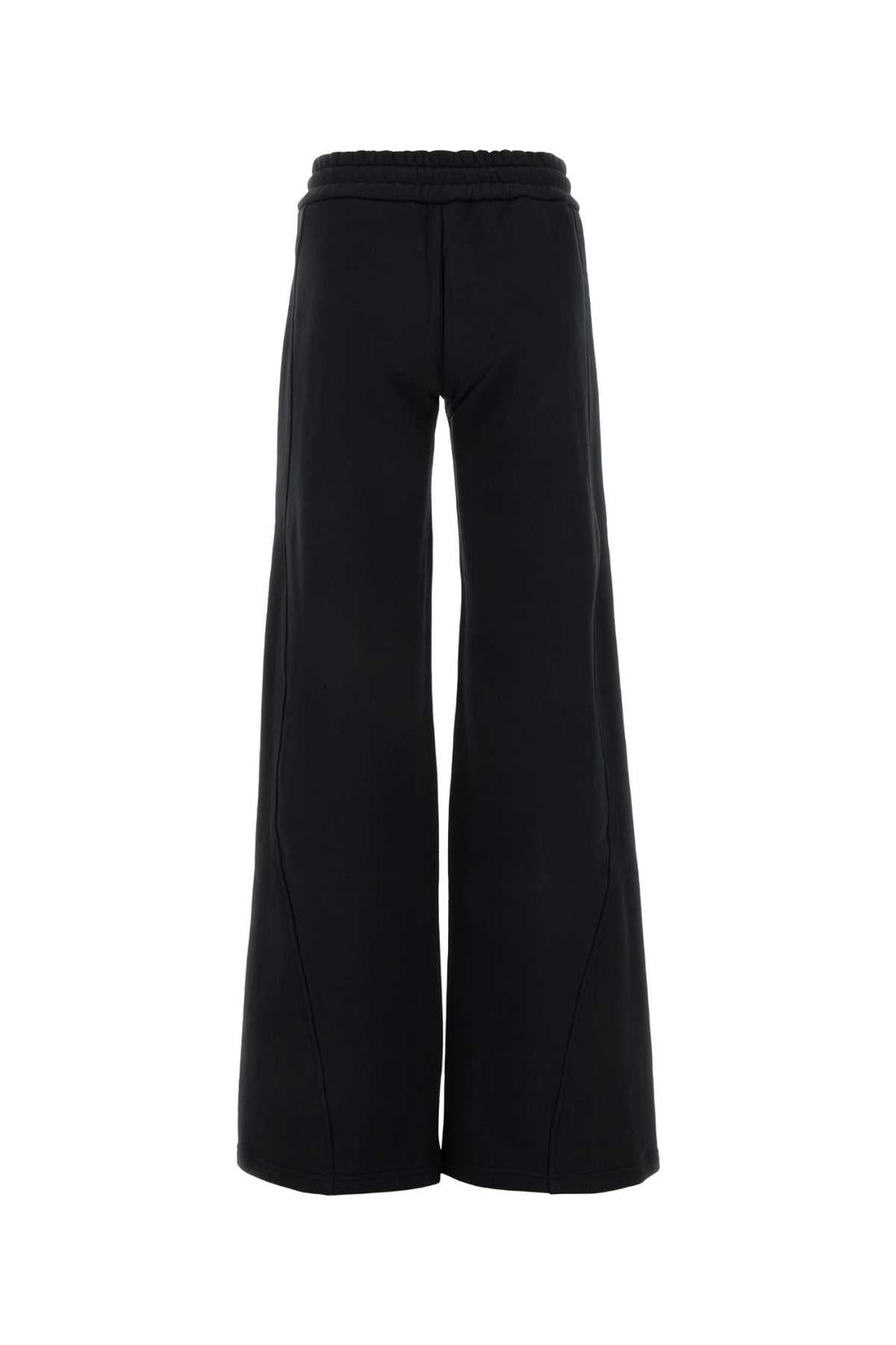 Off White Women Black Cotton Joggers by Luosophy