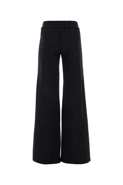 Off White Women Black Cotton Joggers