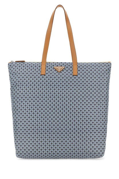 Prada Men Printed Re-Nylon Shopping Bag by Luosophy