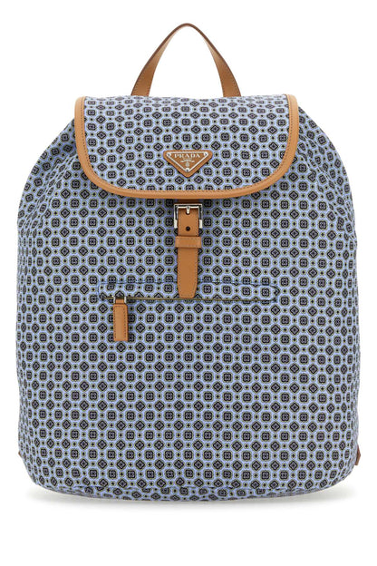 Prada Men Printed Re-Nylon Backpack by Luosophy