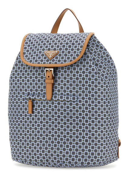 Prada Men Printed Re-Nylon Backpack by Luosophy