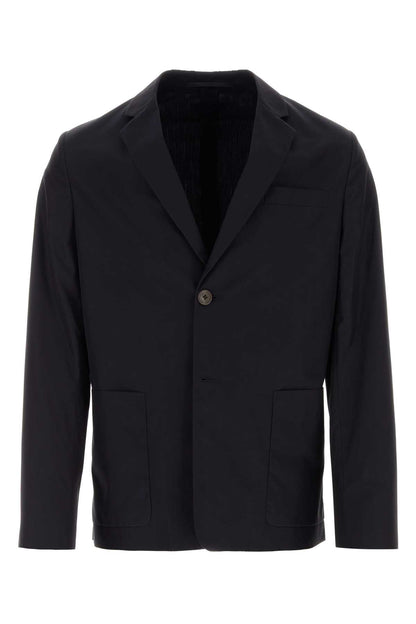 Prada Men Midnight Blue Cotton Blazer by Luosophy