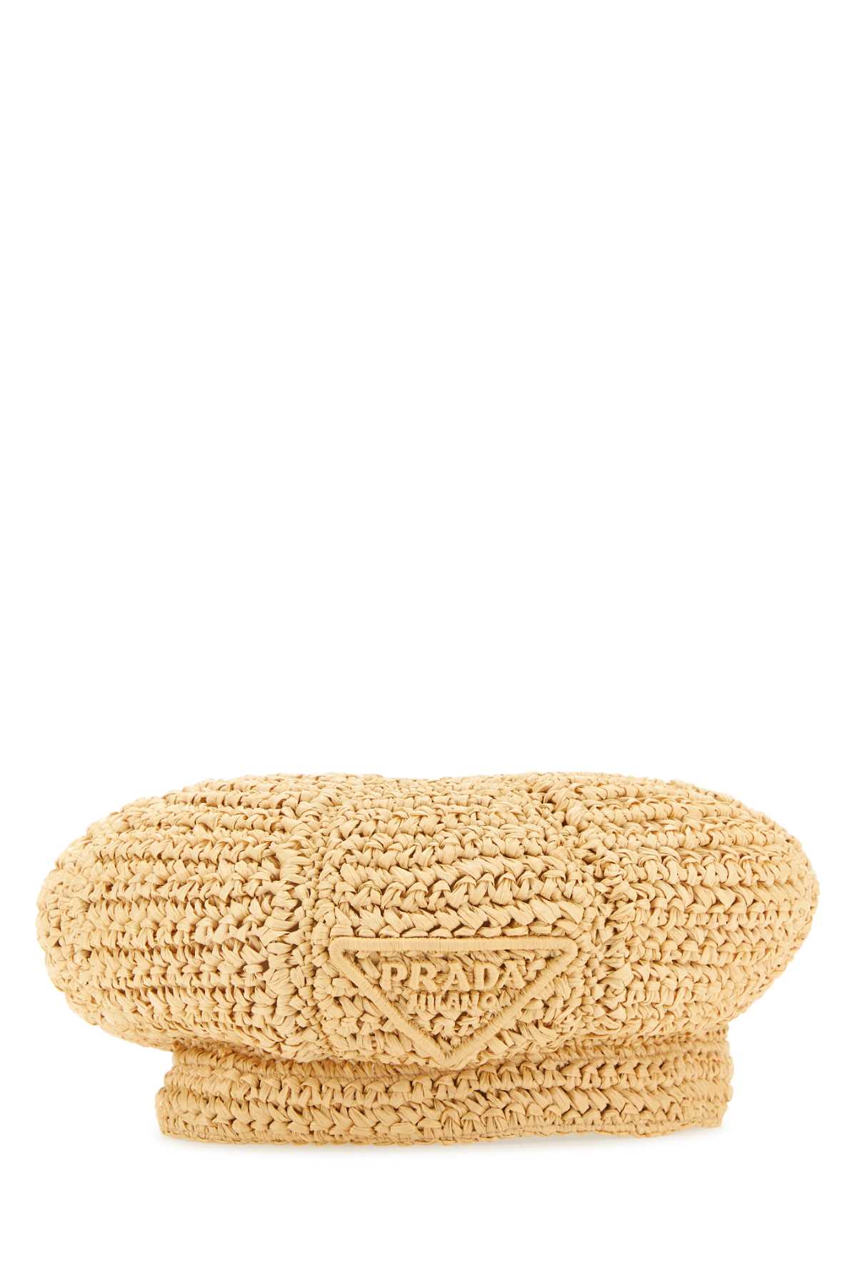 Prada Women Beige Rafia Baker Boy Hat by Luosophy
