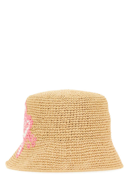Prada Women Raffia Bucket Hat by Luosophy