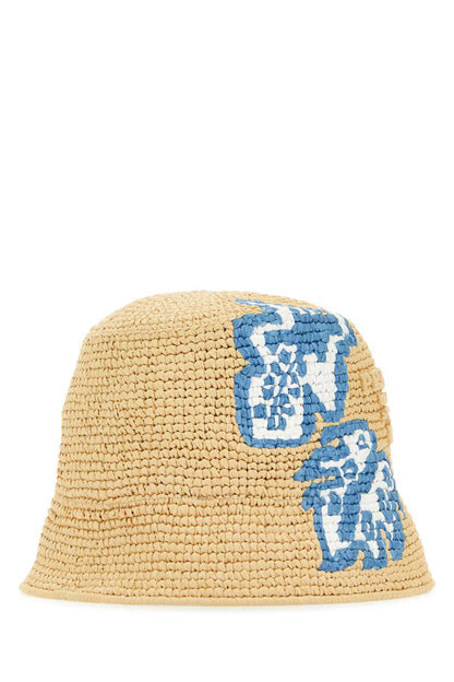 Prada Women Raffia Bucket Hat by Luosophy