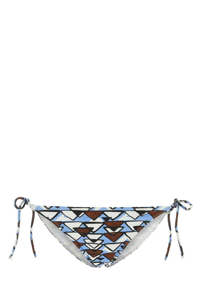 Prada Women Printed Stretch Nylon Bikini Bottom by Luosophy