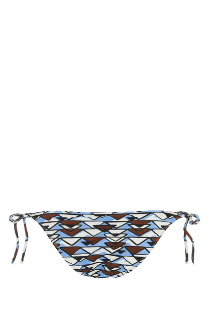 Prada Women Printed Stretch Nylon Bikini Bottom by Luosophy