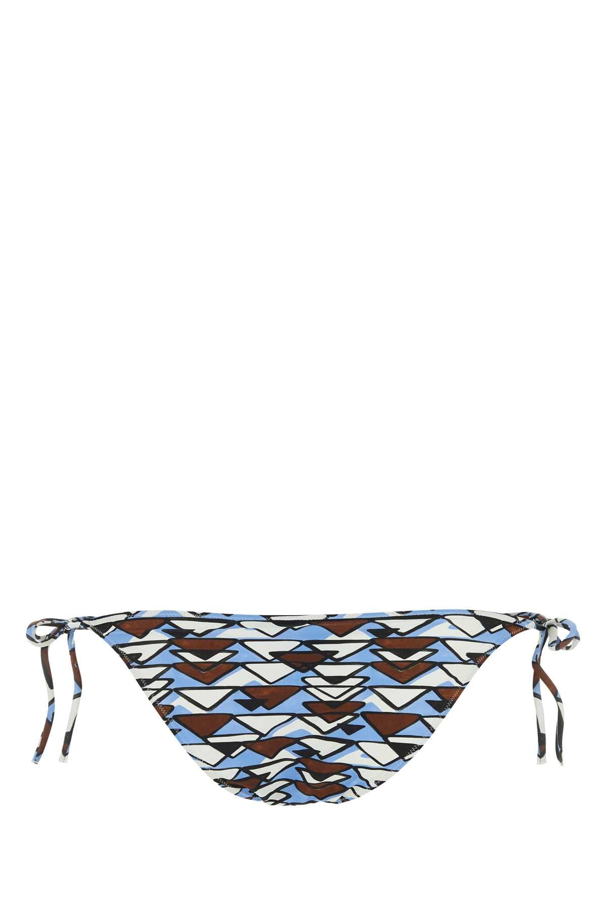 Prada Women Printed Stretch Nylon Bikini Bottom by Luosophy