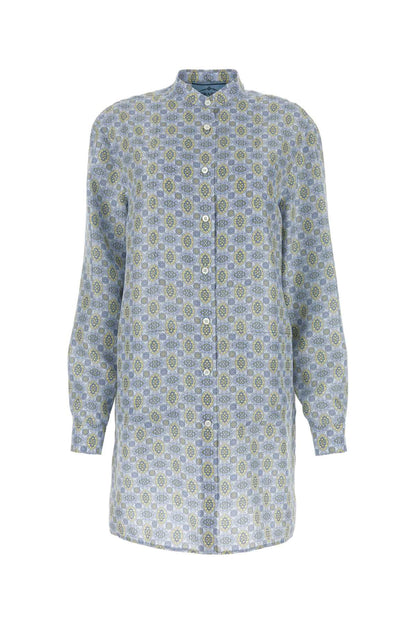 Prada Women Printed Silk Shirt Dress by Luosophy