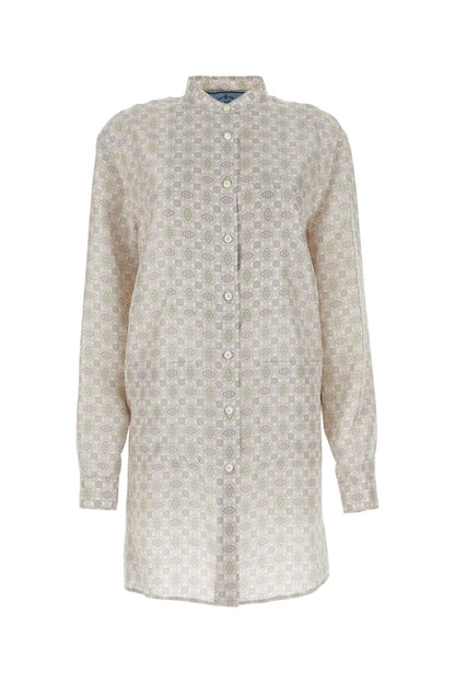 Prada Women Printed Silk Shirt Dress by Luosophy